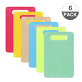 sixwipe 6 Pieces Flexible Cutting Boards for Kitchen, Cutting Mats for Cooking, Colored Cutting Mat Set, BPA Free Plastic Cutting Boards Non Slip Cutting Mats for Meat and Vegetables Dishwasher Safe